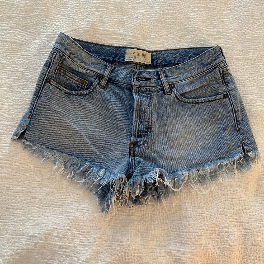 Free People Jean shorts, button front, size 26.